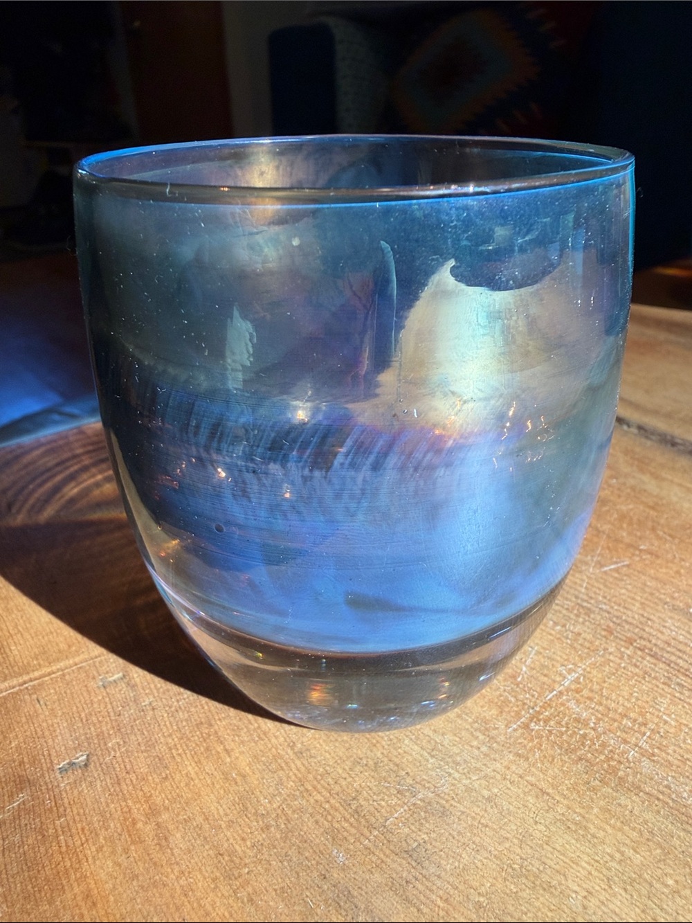 Glassybaby smoky Purple Glass votive